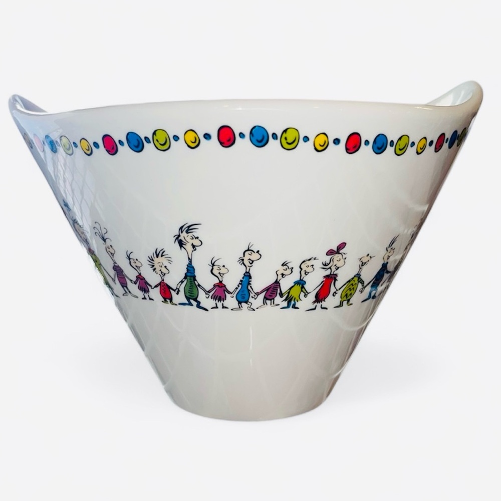 Dr Seuss Grinch Cindy Lou Christmas RAMEN Noodle BOWL -Wooden Chopsticks Missing - Picture 2 of 5